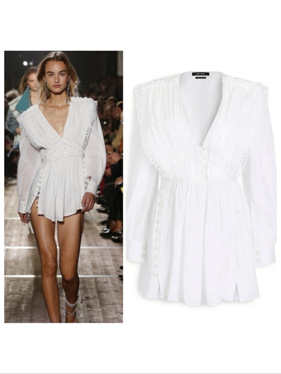 Isabel Marant Dresses & Skirts - 🆕️Isabel Marant Yaxo White Mini Dress French Boho Resortwear Love Parisian